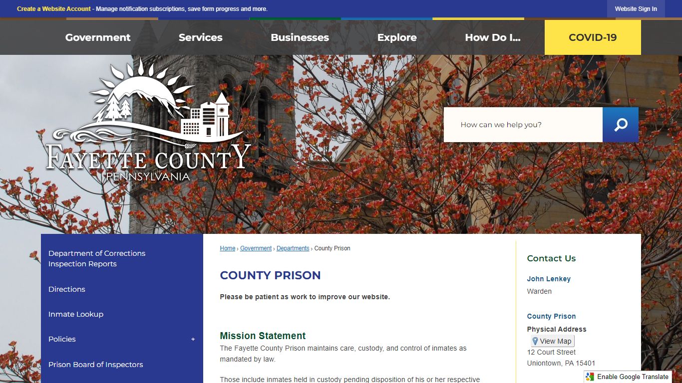 County Prison | Fayette County, PA
